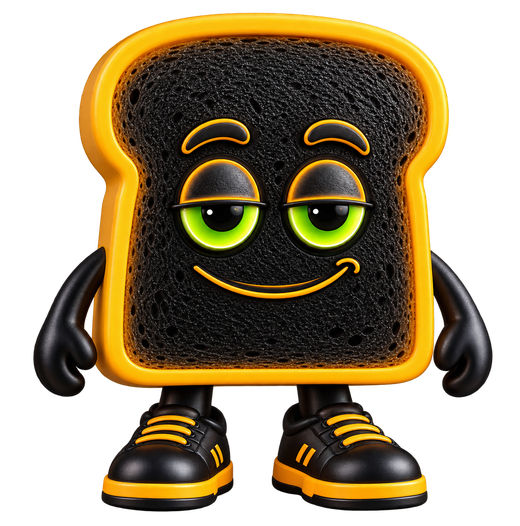 La mascota de TOSTADA, de pie y sonriendo
